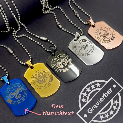 Anhänger dogtag edelstahl - anhänger,
