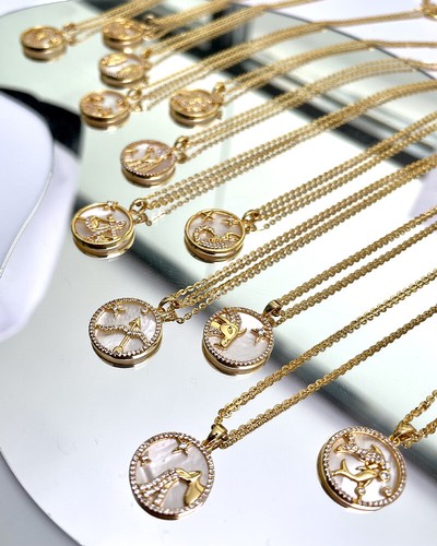Sternzeichen kette 14k - sternzeichen,